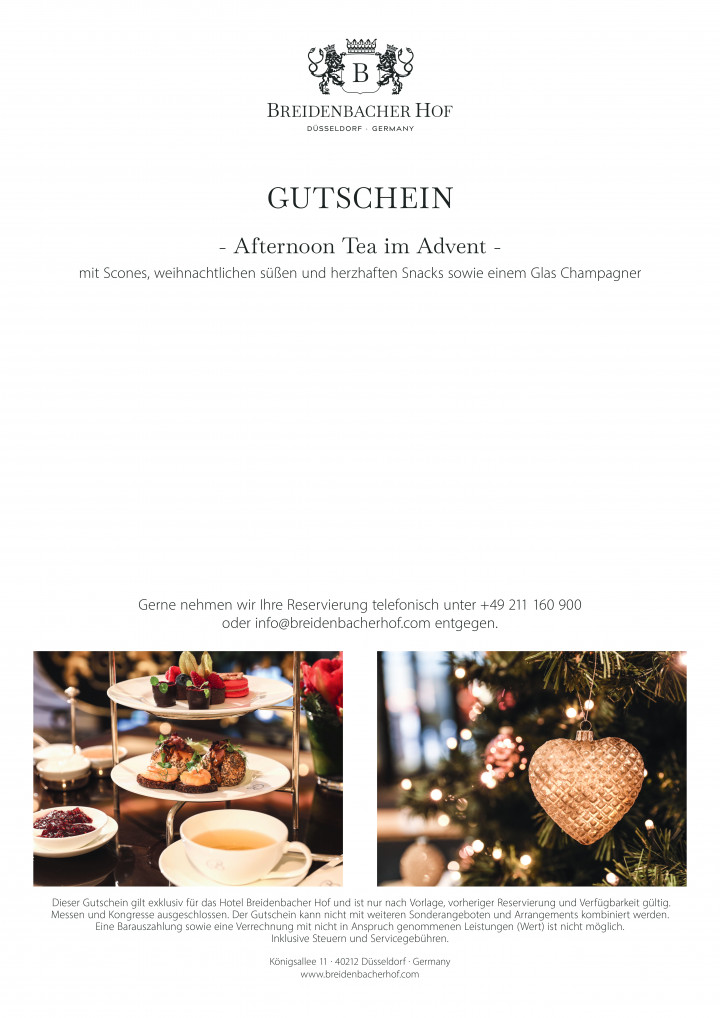 Champagner Afternoon Tea im Advent